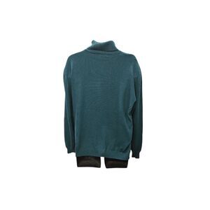 MEN'S BAGAZIO LONG SLEEVE HUNTER GREEN 100% ACRYLIC TURTLENECK SWEATER. 2102Y5